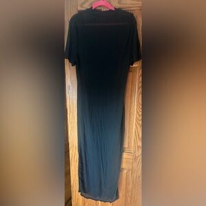 SHEIN Curve Short Sleeve Mesh Maxi Dress